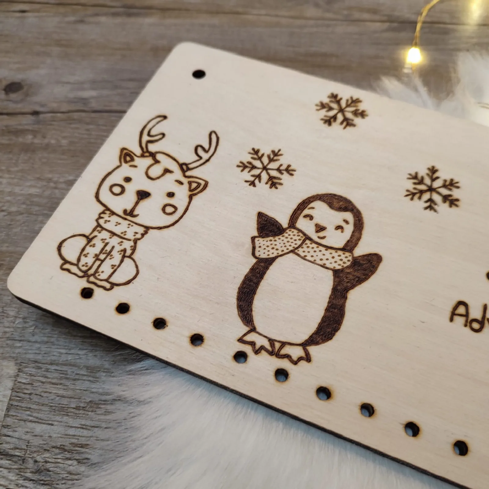 Adventskalender Wintertiere Schneeflocken – Ansicht 2