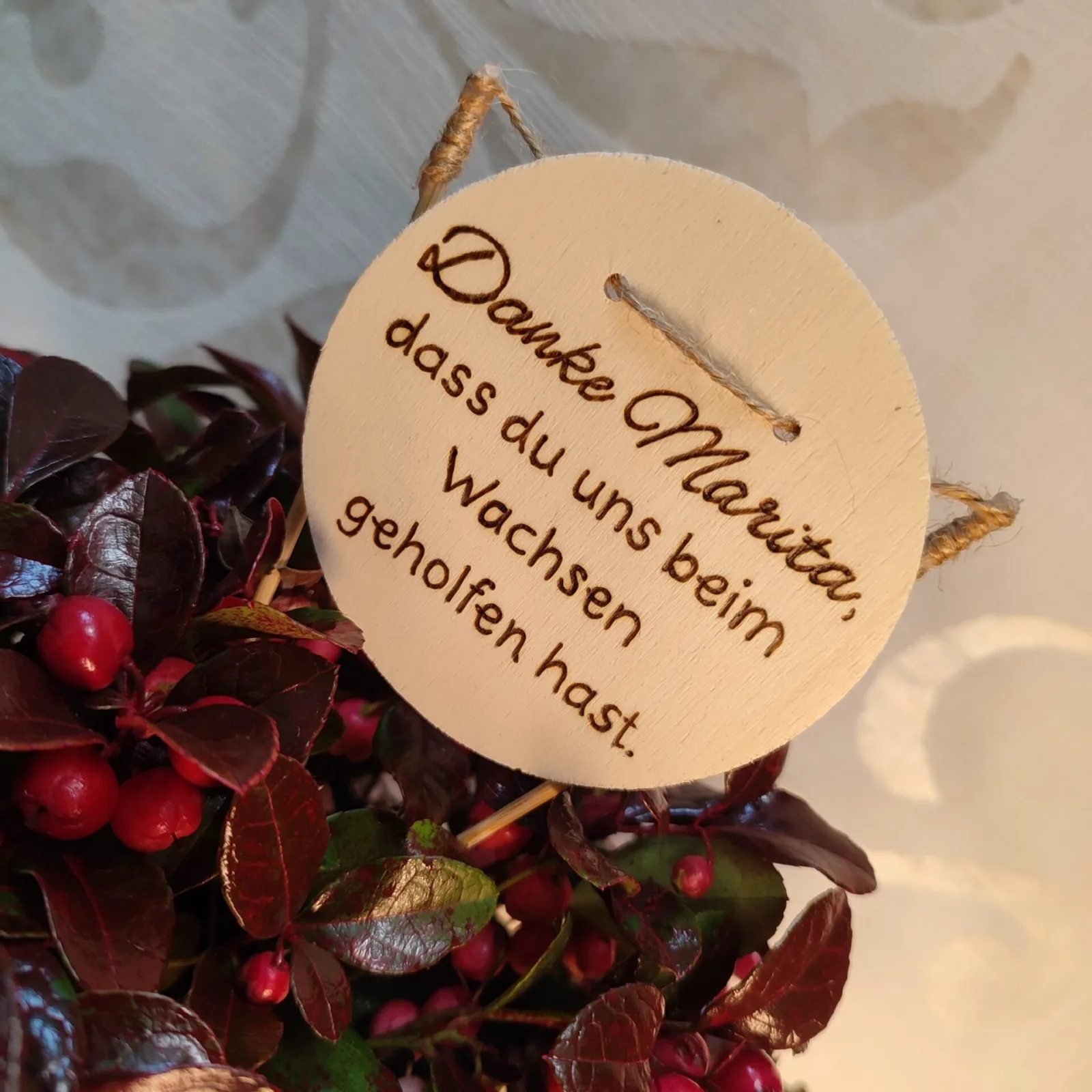 Blumenstecker Abschied Erzieherin