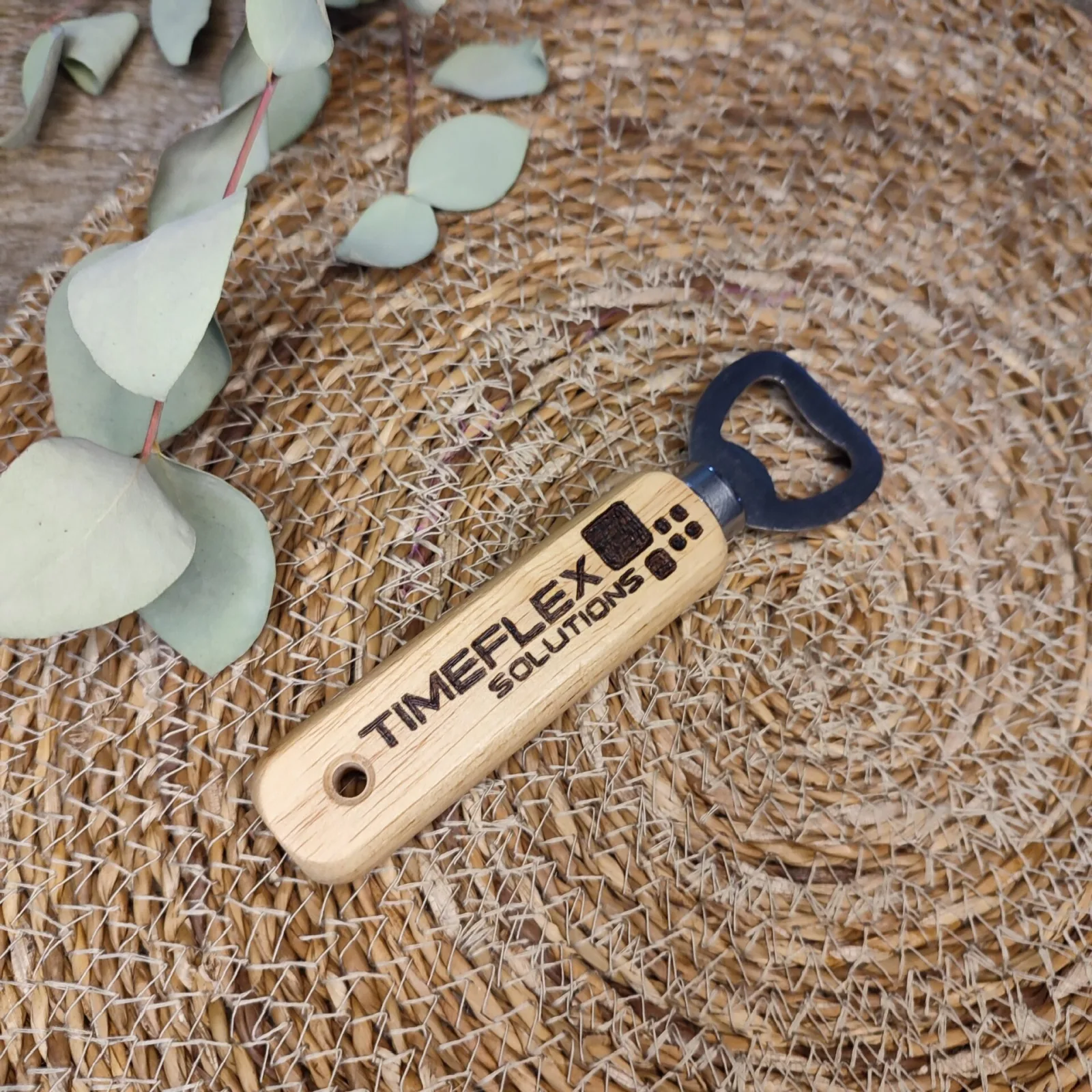 Flaschenöffner Timeflex/Firmenlogo