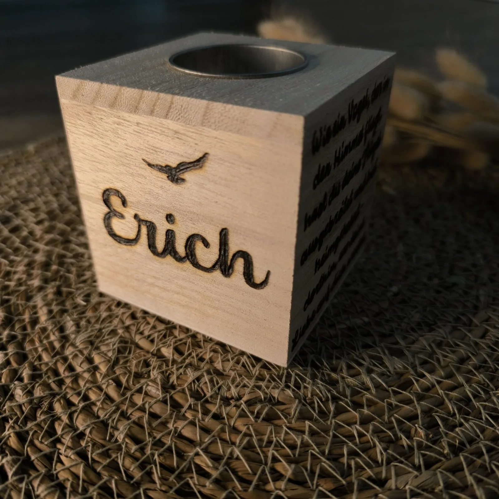 Kerze Trauer Vögel – Ansicht 3