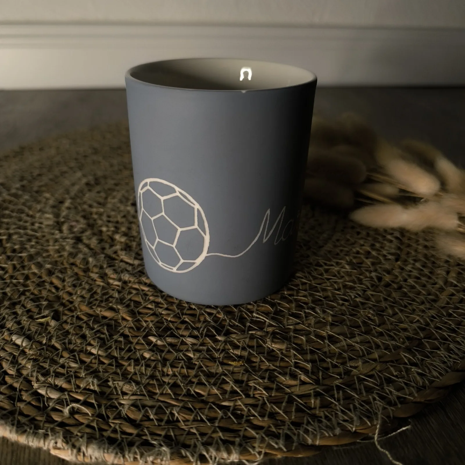 Tasse Fussball und Name – Ansicht 2