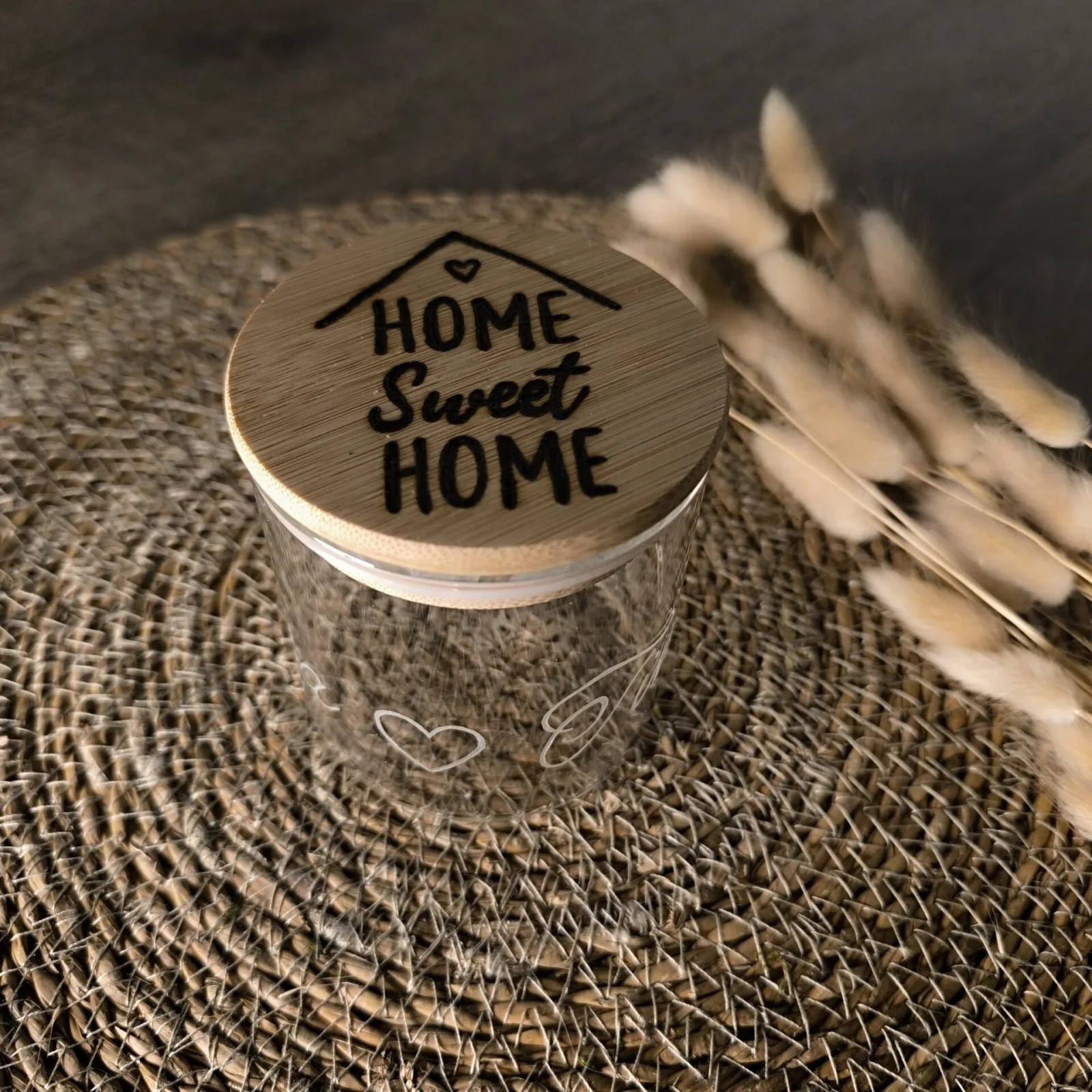 Vorratsglas Home Sweet Home mit Namengravur – Ansicht 2