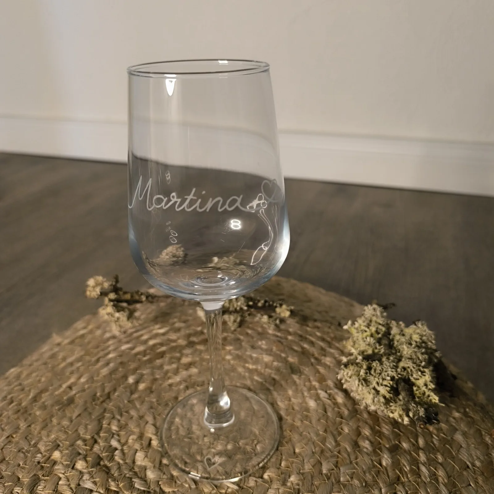 Weinglas Name mit Herz – Ansicht 3